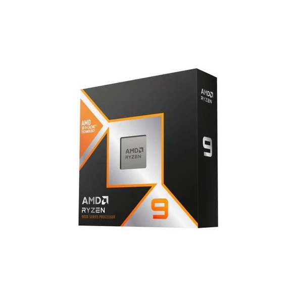 AMD RYZEN 9 9900X3D 12 Core 4,40-5.50GHz 128Mb Cache 120W  AM5 Soket BOX (Kutulu) (Dahili Grafik VAR, Fan YOK) ürün görseli 1