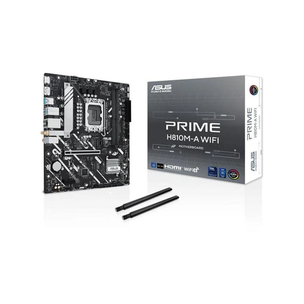 ASUS PRIME H810M-A WIFI H810 DDR5 (Vga Yok) GLan mATX HD DP M2 Wifi BT AURA 1851p Anakart ürün görseli 1