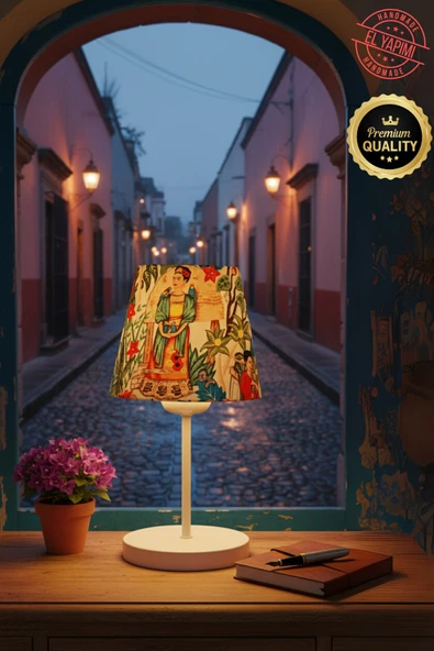 Frida Kahlo Feride Mini Abajur Metal Ayak ürün görseli 1