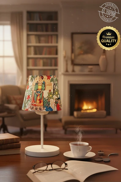 Frida Kahlo Feride Mini Abajur Metal Ayak - Resim 7