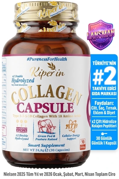 Çift Hidrolize Multi Kolajen Kapsül | ATP, Hyaluronik Asit, D3, Biotin, Selenyum, Çinko ve Vitamin C ürün görseli 1