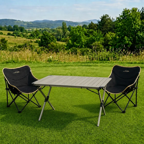 Yek Outdoor Campout Alüminyum XXL Büyük Masa + 2 Campout Fırat Sandalye Set ürün görseli 1