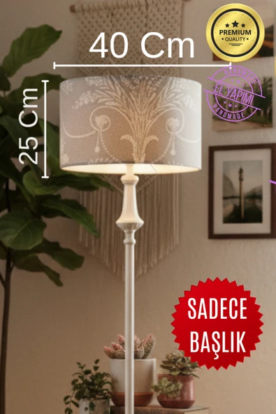 Bej Vintage Ashley Desen Lambader Başlığı - Resim 2