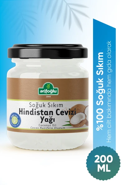 Hindistan Cevizi Yağı Soğuk Sıkım 200 Ml %100 Doğal ürün görseli 1