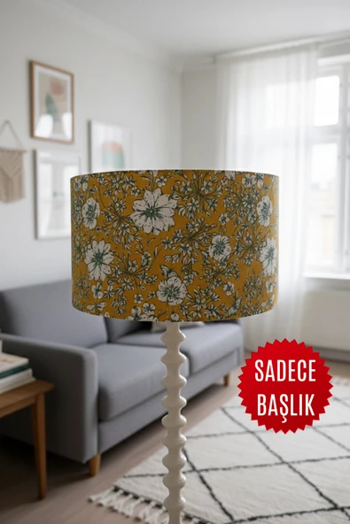 Vintage Hardal Çiçekleri Lambader Başlığı - Resim 6
