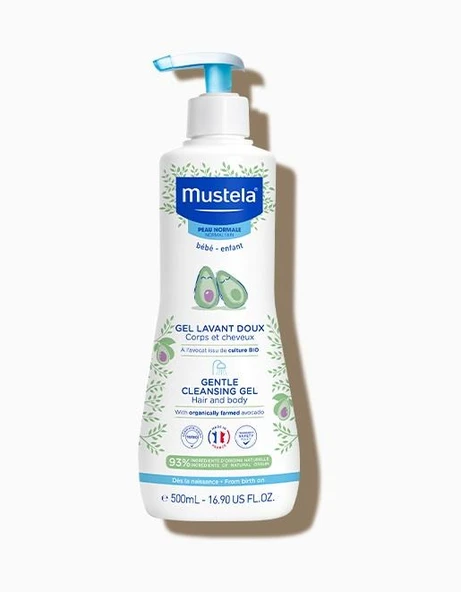 Mustela Gentle Cleansing Gel Yenidoğan Şampuan 500 ml ürün görseli 1