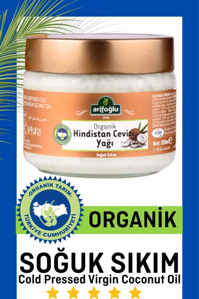 Organik Hindistan Cevizi Yağı 250ml ürün görseli 1