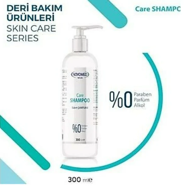 Novomed Care Shampoo Kedi ve Köpek Dermatolojik Bakım Şampuanı 300 ml (Hassas Ciltler, Kaşıntı ve Tahriş Giderici) ürün görseli 1