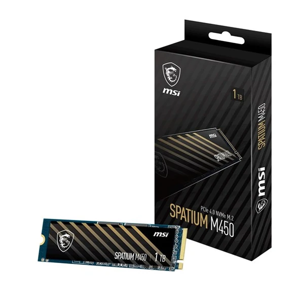 MSI 1TB SPATIUM M450 3400- 2400MB/s M2 NVME GEN4 Disk ürün görseli 1