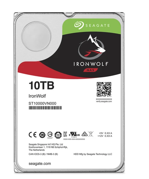 SEAGATE 3.5 10TB IRONWOLF ST10000VN000 256MB 7200RPM SATA-3 NAS Diski ürün görseli 1