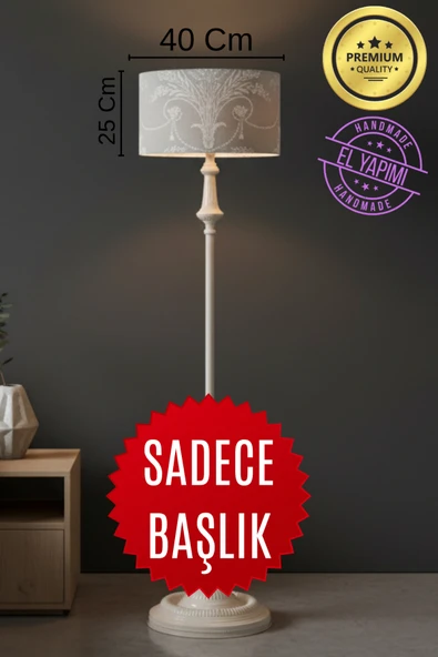Bej Vintage Ashley Desen Lambader Başlığı - Resim 4