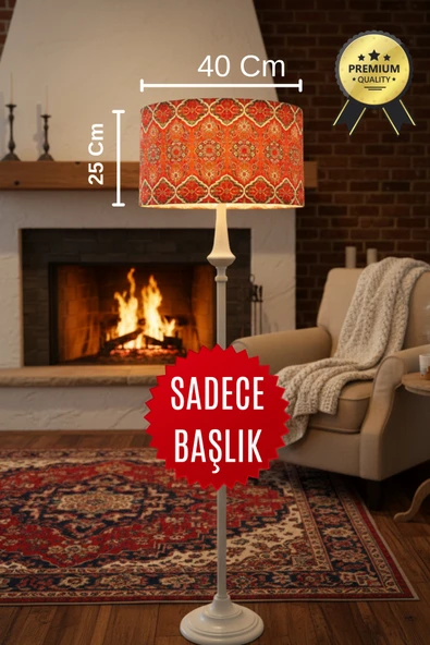 Otantik ve Canlı Desenli Lambader Başlığı - Resim 4