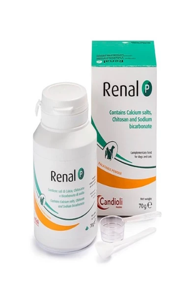 candioli Renal P Kedi Köpek İçin Fosfor Bağlayıcı ve Böbrek Koruyucu Toz Takviye 70 gr ürün görseli 1
