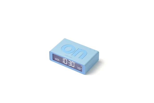 Lexon Flip Mini Şarj Edilebilir Alarm Saat Açık Mavi ürün görseli 1