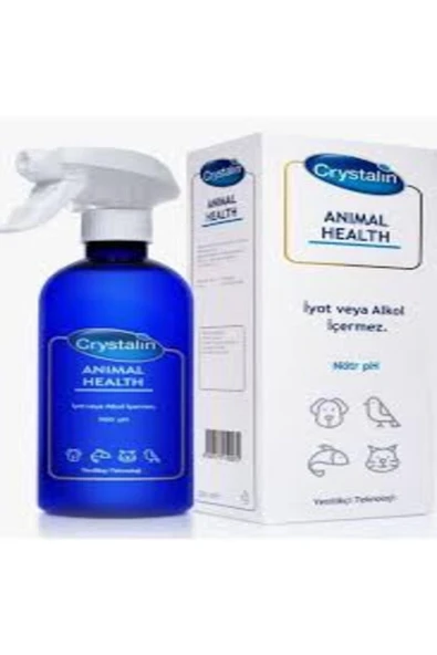 VETERES Crystalın 500 ml Büyük Boy Yara Bakım ve Deri Temizleme Solüsyonu (Kedi & Köpek Can Yakmaz) ürün görseli 1