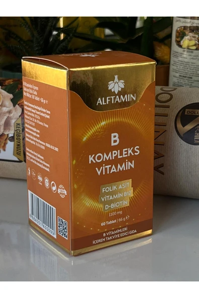 B KOMPLKEKS FOLİK ASİT VİTAMİN B12 D-BİOTİN ürün görseli 1