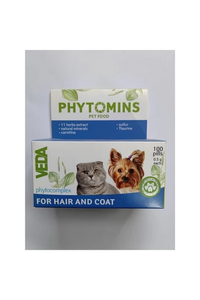 Vedavet Veda Phytomıns For Haır And Coat 100tab -skt 06/2027- ürün görseli 1