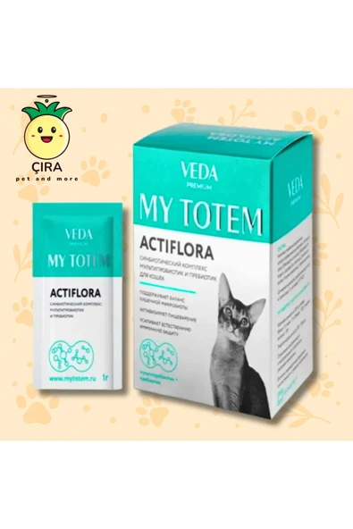 Vedavet My Totem Actiflora Kedi x 30 Saşe – Probiyotik ve Prebiyotik Destek ürün görseli 1