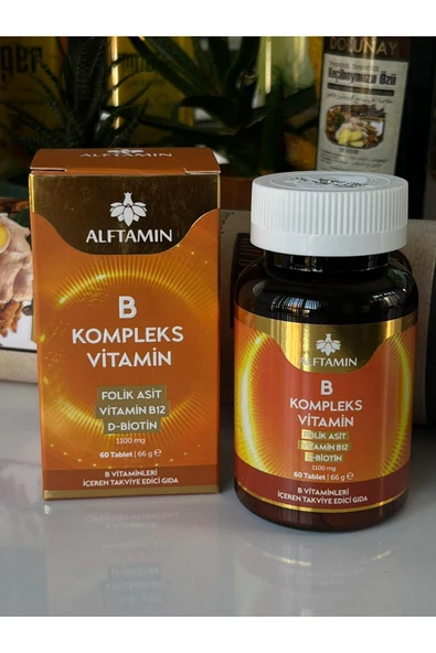 B KOMPLKEKS FOLİK ASİT VİTAMİN B12 D-BİOTİN - Resim 3