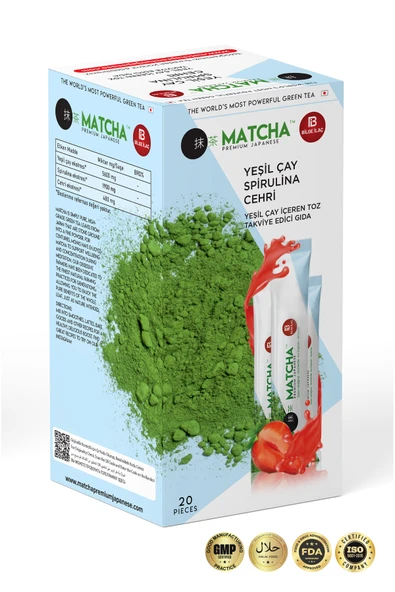 Premium Japanese Çilek Aromalı Detox Burner Form Maça Çayı 1 Kutu ürün görseli 1