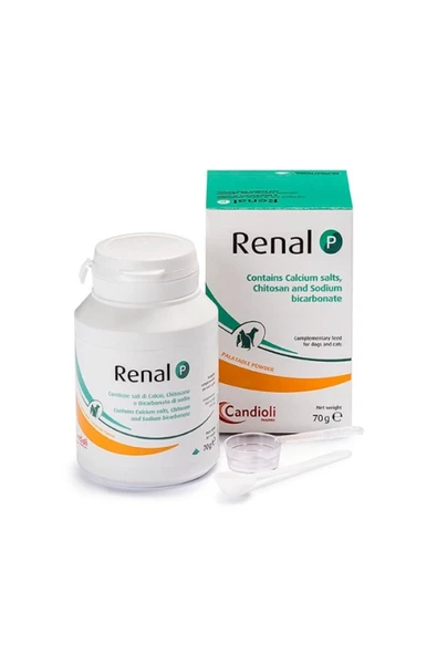 candioli Renal-P Kedi ve Köpekler İçin Tamamlayıcı Toz Besin Takviyesi 70 gr ürün görseli 1