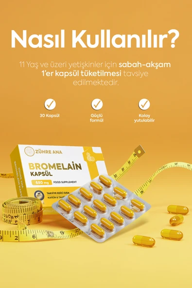 Bromelain İçeren Kapsül 30 Kapsül - Resim 3