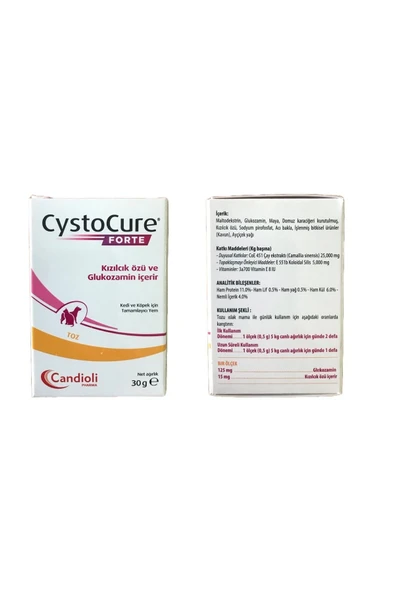 candioli Cystocure Forte Toz 30g Kedi Ve Köpekler Için Tamamlayıcı Yem -skt 09/2027- ürün görseli 1