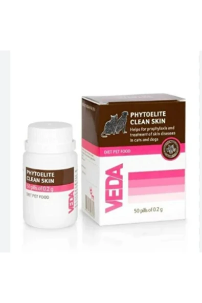 Veda Phytomins Clean Skin Kedi/Köpek Deri ve Tüy Tableti 50 Adet (, ve Tüy Dökülmesi) ürün görseli 1