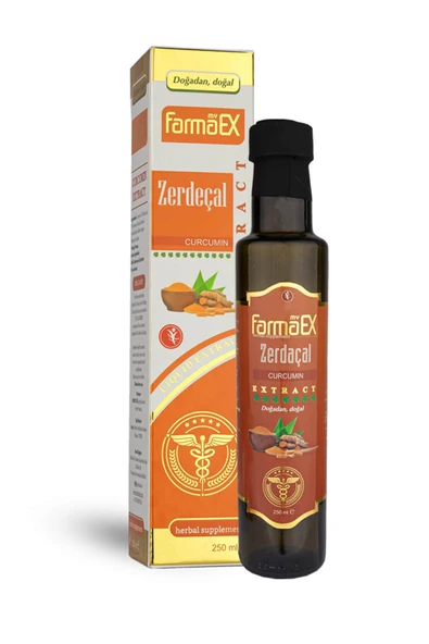 Farmaex Zerdeçal Ekstraktı 250 Ml. Zerdeçal Kökü Sıvı Ekstresi Zerdeçal Curcumin Extract ürün görseli 1