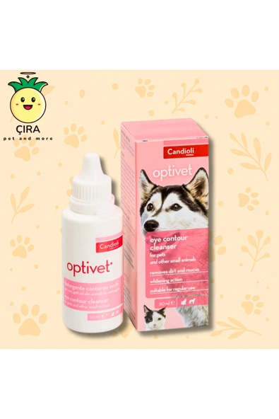 candioli OPTIVET - KEDİ VE KÖPEKLER İÇİN GÖZ ÇEVRESİ TEMİZLEYİCİ -skt 09/2027- ürün görseli 1