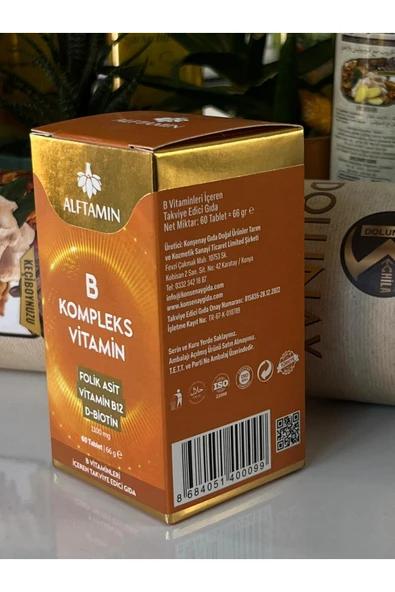 B KOMPLKEKS FOLİK ASİT VİTAMİN B12 D-BİOTİN - Resim 4