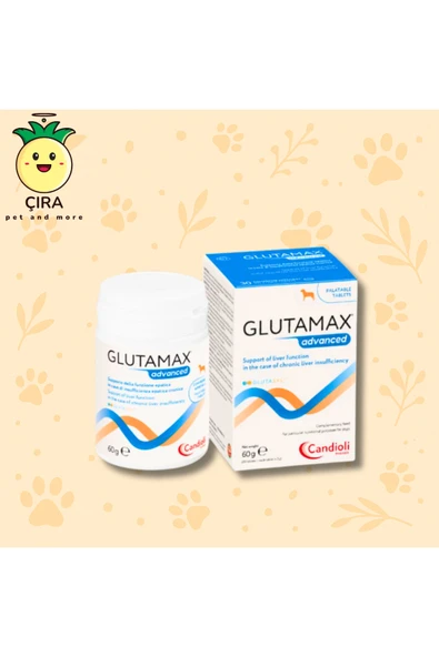 candioli GLUTAMAX ADVANCED - Köpekler İçin Karaciğer Fonksiyonunu Destekleyici Takviye Yem -skt 10/2027- ürün görseli 1