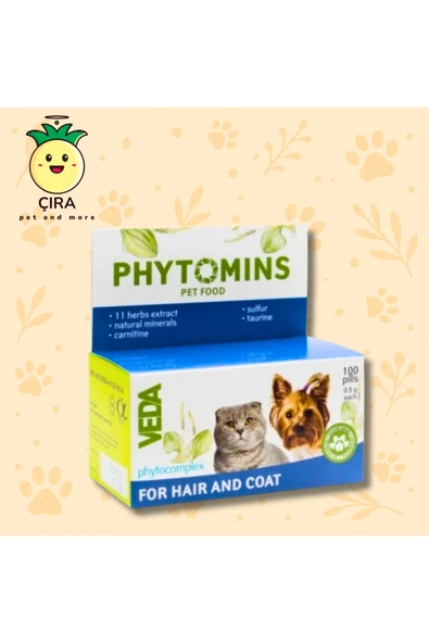 Vedavet Phytomins For Haır And Coat -Tüy Dökülmesine Karşı Takviye -skt 06/2027- ürün görseli 1