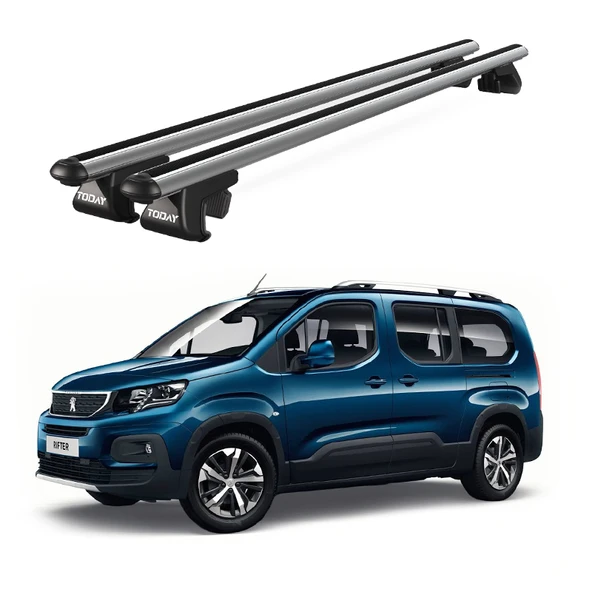 Venüs Peugeot Rifter (2019 ve sonrası) Uyumlu Gri Ara Atkı Port Bagaj Tavan Barı ürün görseli 1