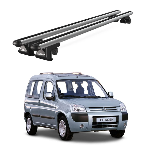 Venüs Citroen Berlingo (1996-2007) Uyumlu Gri Ara Atkı Port Bagaj Tavan Barı ürün görseli 1