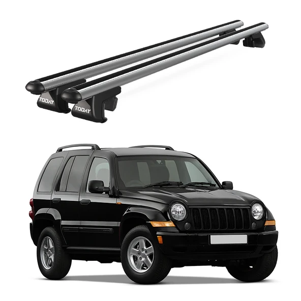 Venüs Jeep Cherokee Sport (2007-2011) Uyumlu Gri Ara Atkı Port Bagaj Tavan Barı ürün görseli 1