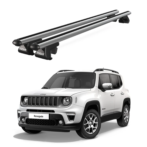 Venüs Jeep Renegade (2014 ve sonrası) Uyumlu Gri Ara Atkı Port Bagaj Tavan Barı ürün görseli 1