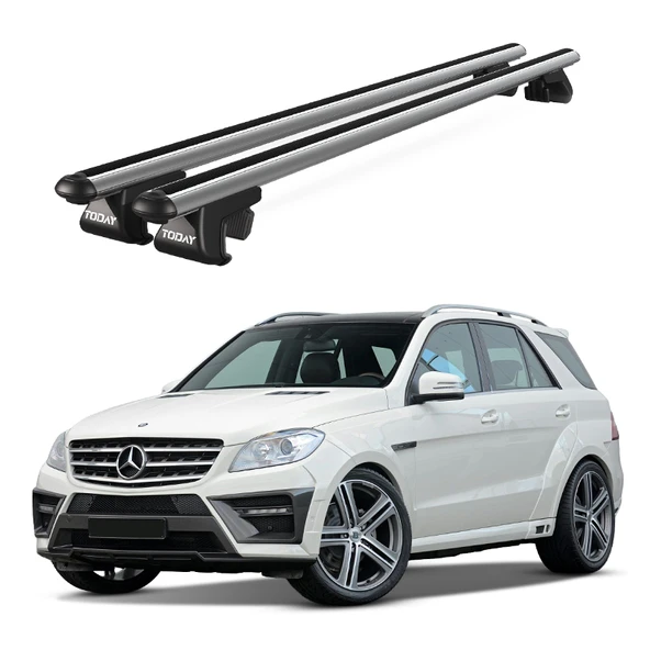 Venüs Mercedes-Benz Ml (2011-2015) Uyumlu Gri Ara Atkı Port Bagaj Tavan Barı ürün görseli 1