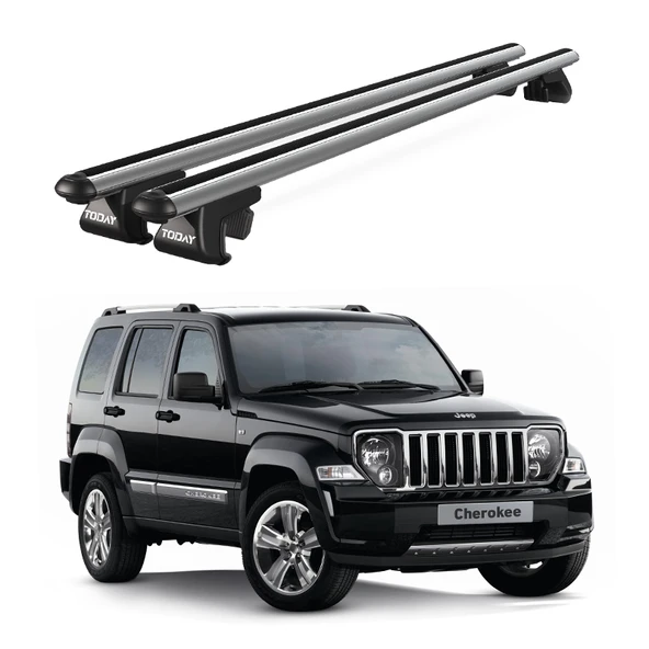 Venüs Jeep Cherokee Kk (2008-2014) Uyumlu Gri Ara Atkı Port Bagaj Tavan Barı ürün görseli 1