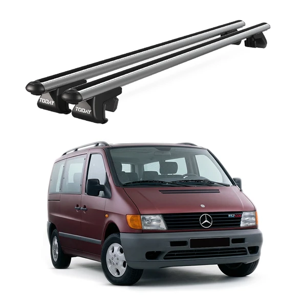 Venüs Mercedes-Benz Vito Van (1996-2004) Uyumlu Gri Ara Atkı Port Bagaj Tavan Barı ürün görseli 1