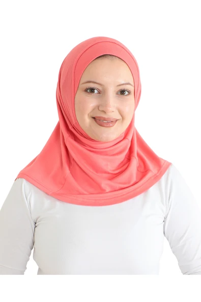 Spor Başörtüsü Kadın Hazır Giyim Türban Viskon Eşarp Şal  Pembe ürün görseli 1