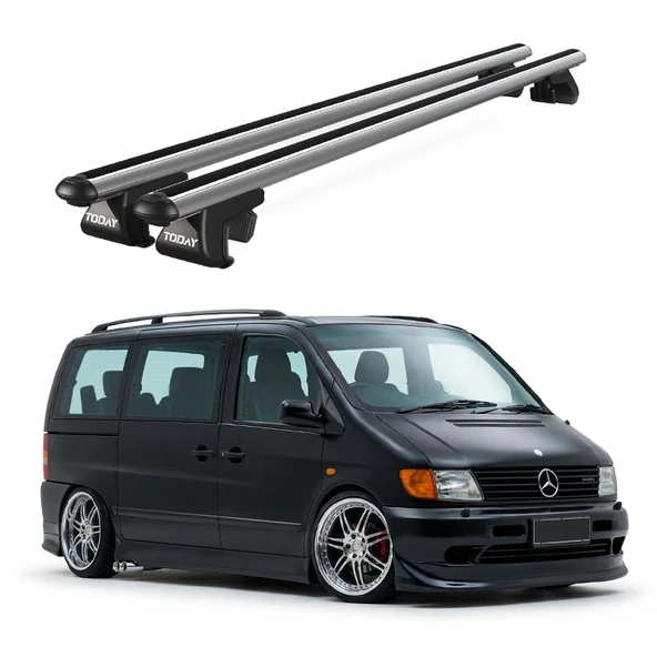 Venüs Mercedes-Benz Vito (W638) (1996-2003) Uyumlu Gri Ara Atkı Port Bagaj Tavan Barı ürün görseli 1