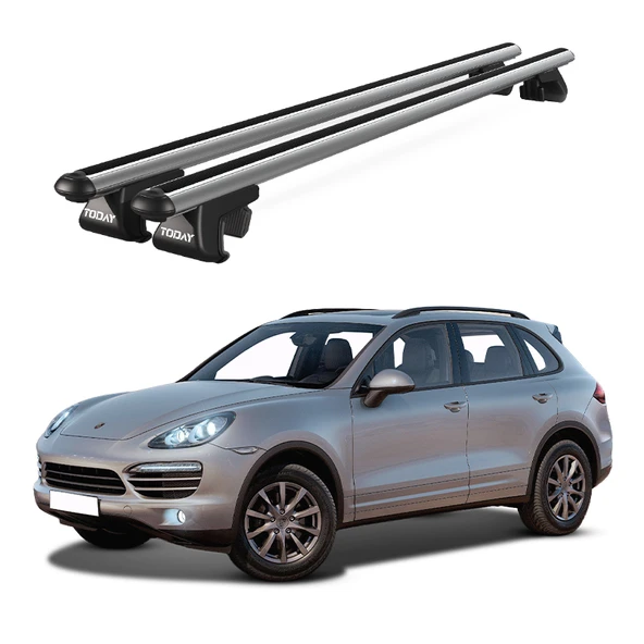 Venüs Porsche Cayenne (2010-2017) Uyumlu Gri Ara Atkı Port Bagaj Tavan Barı ürün görseli 1