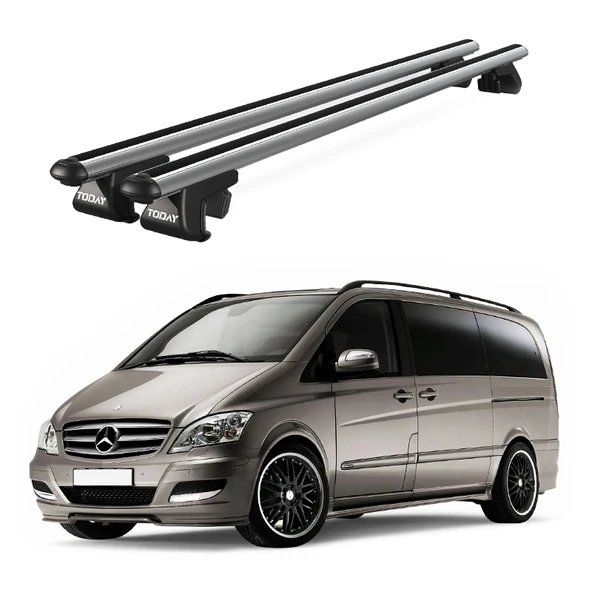 Venüs Mercedes-Benz Vito (W639) (2003-2014) Uyumlu Gri Ara Atkı Port Bagaj Tavan Barı ürün görseli 1