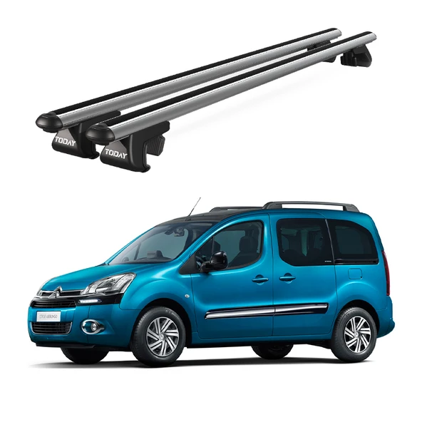 Venüs Citroen Berlingo (2008-2018) Uyumlu Gri Ara Atkı Port Bagaj Tavan Barı ürün görseli 1