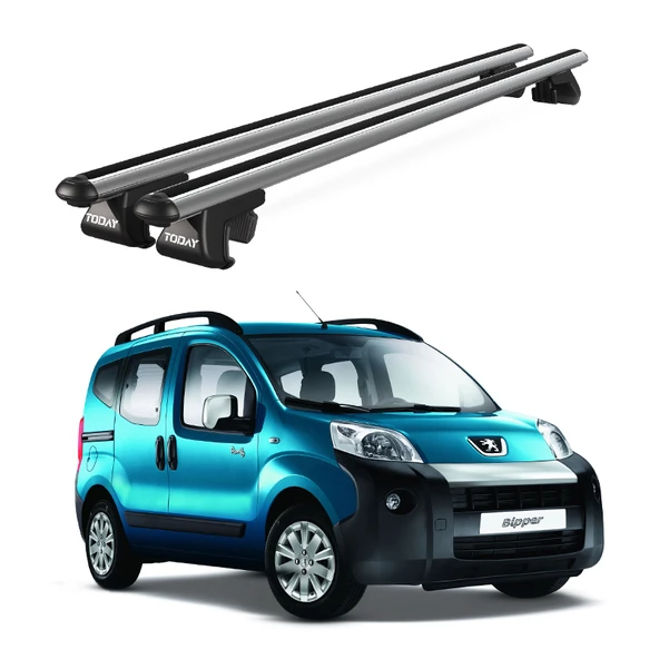 Peugeot Bipper (2007-2017) Uyumlu Gri Ara Atkı Port Bagaj Tavan Barı ürün görseli 1