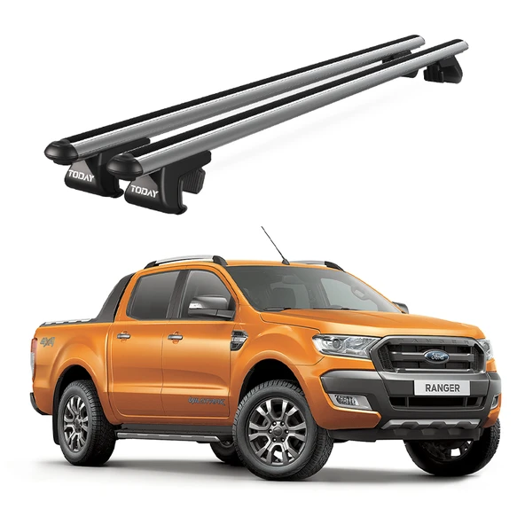 Venüs Ford Ranger (2011-2022) Uyumlu Gri Ara Atkı Port Bagaj Tavan Barı ürün görseli 1