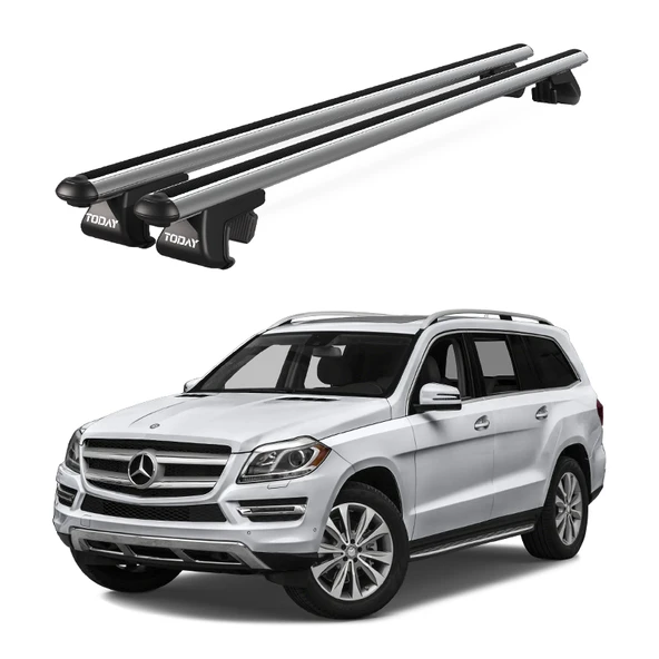Venüs Mercedes-Benz GL (X166) (2013-2016) Uyumlu Gri Ara Atkı Port Bagaj Tavan Barı ürün görseli 1