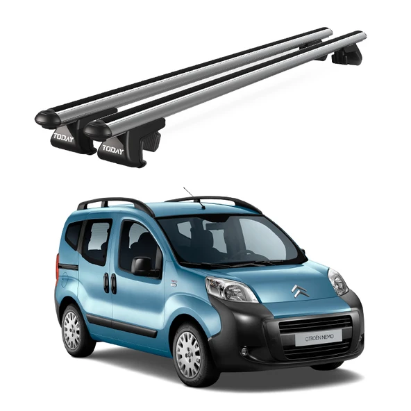 Venüs Citroen Nemo (2007-2017) Uyumlu Gri Ara Atkı Port Bagaj Tavan Barı ürün görseli 1