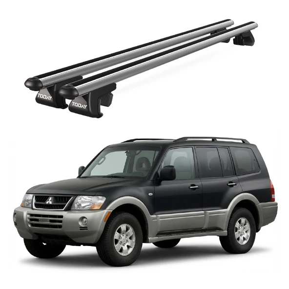 Venüs Mitsubishi Montero (1999-2006) Uyumlu Gri Ara Atkı Port Bagaj Tavan Barı ürün görseli 1